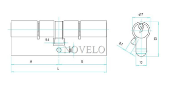 Cylindrická vložka FAB 200 RSGD 50-50  3klíče (10cm)