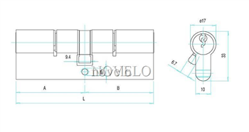 Bezpečnostní vložka EVVA FPS, 41-51mm