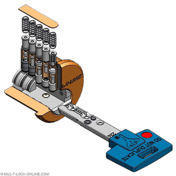Zámková vložka Mul-T-Lock Interactive, 45-45mm