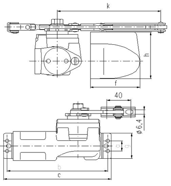 Dveřní zavírač BRANO K214/13 - stříbrný