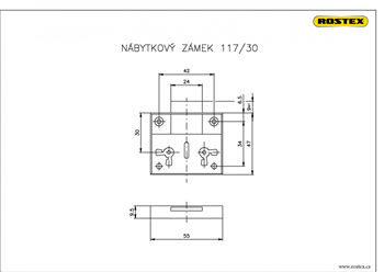 Zámek nábytkový 117/30