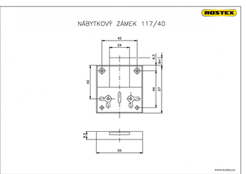 Zámek nábytkový 117/40